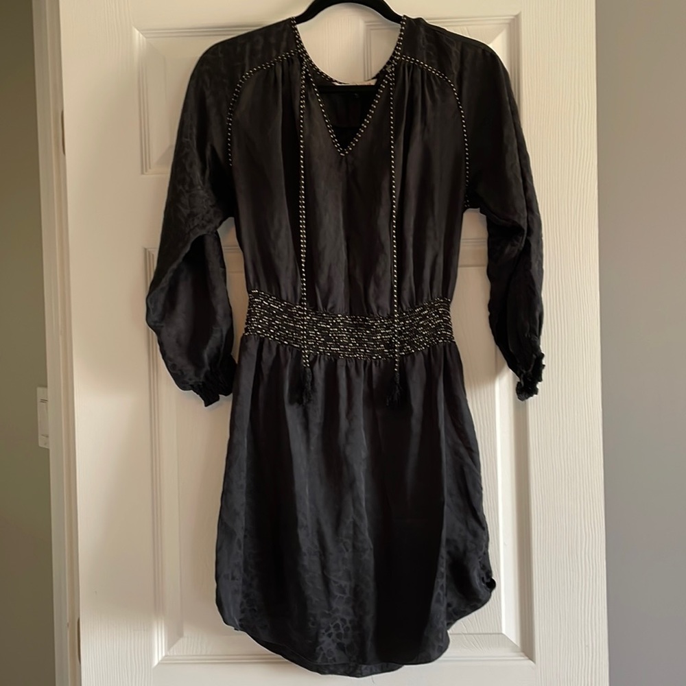 Rebecca Taylor Silk Dress Black Size 4